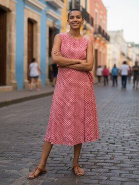 LOFT Ann Taylor Floral Skirt Set 14 Faux Wrap Tie Waist Sleeveless